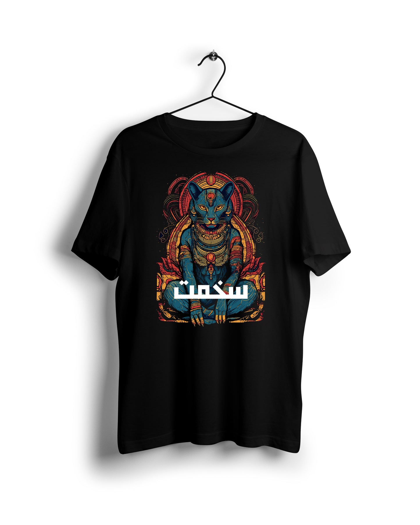 Sekhmet Digital Graphics Basic T-Shirt Black - POD | Ravin | Egypt 🦁