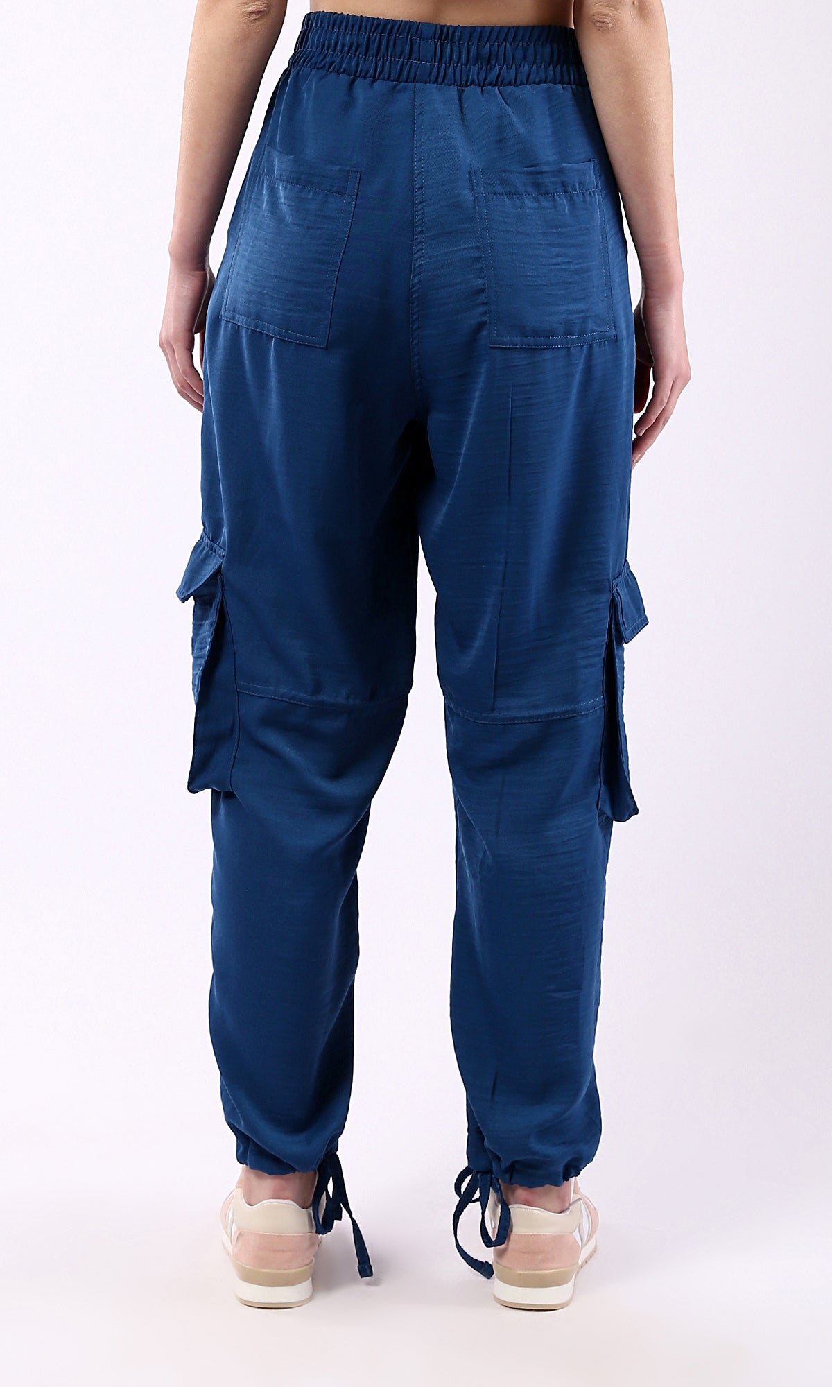 O179140 Casual Comfy Solid Jogger Pants - Petroleum