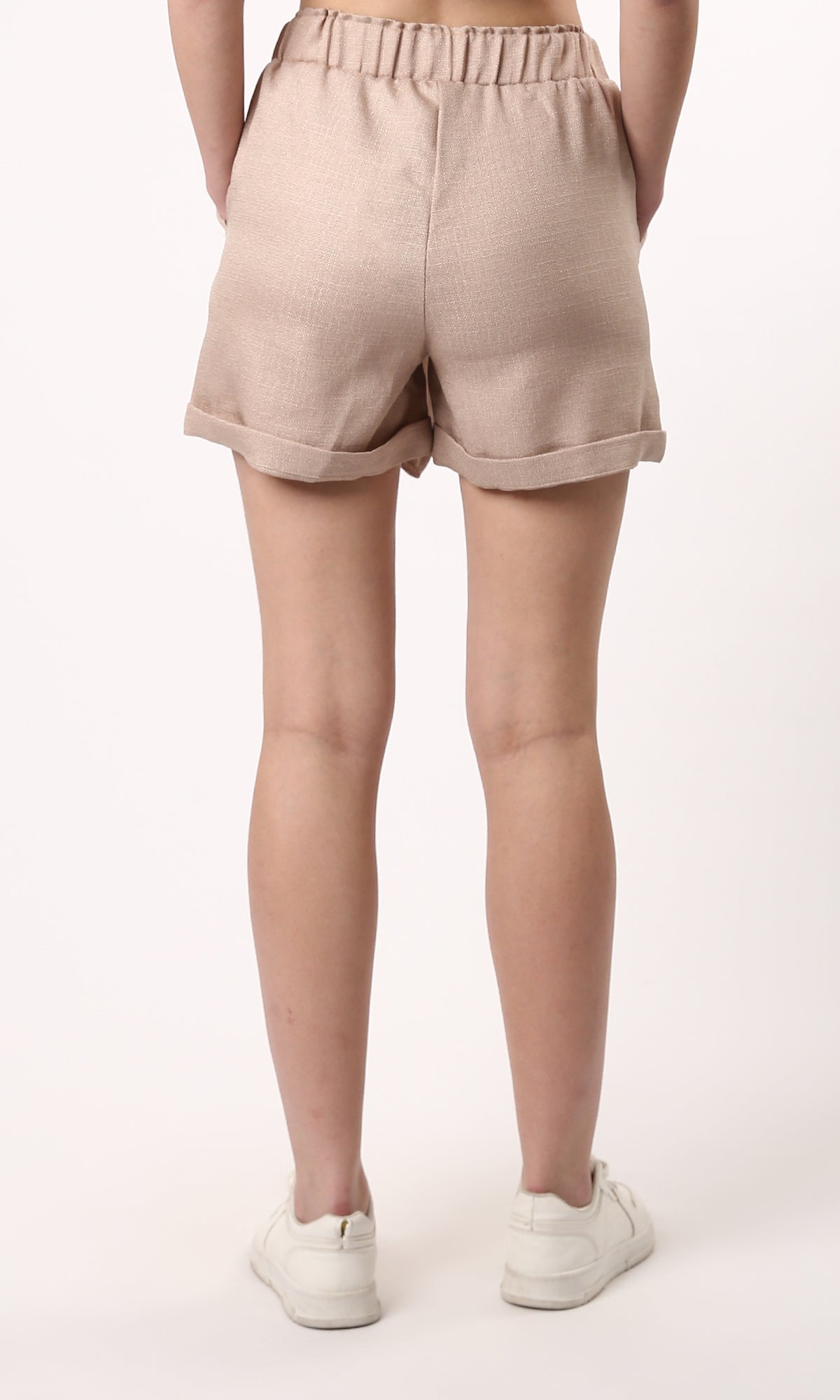 O179432 Slip On Patterned Light Coffee Summer Shorts