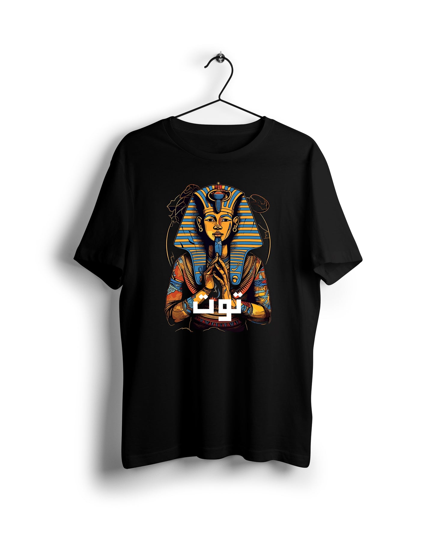 Tutankhamun Digital Graphics Basic T-Shirt Black - POD | Ravin | Egypt 🦁