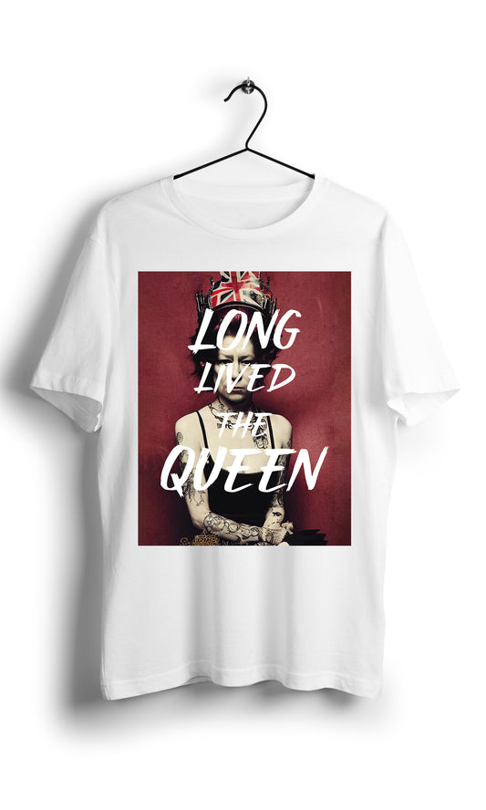 Long Lived The Queen Rock n Rolla - Digital Graphics Basic T-shirt white