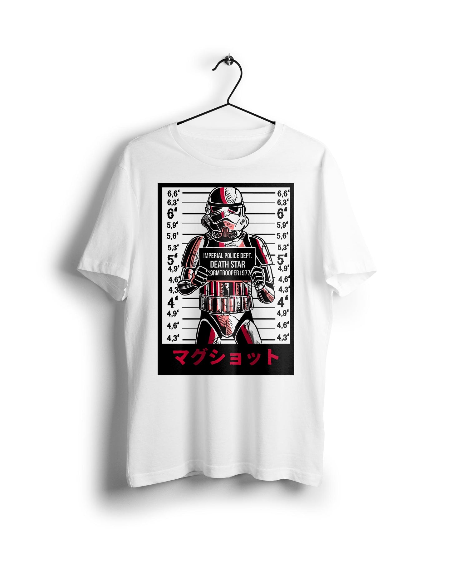 Star wars Stormtrooper Mugshot - Digital Graphics Basic T-shirt White - Ravin 
