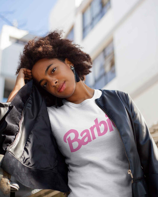 Barbie  - Digital Graphics Basic T-shirt White