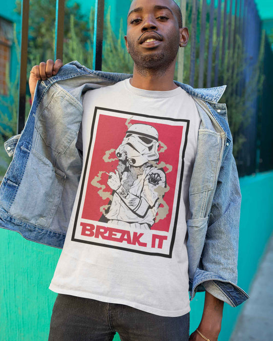 Break It Star Wars - Digital Graphics Basic T-shirt White