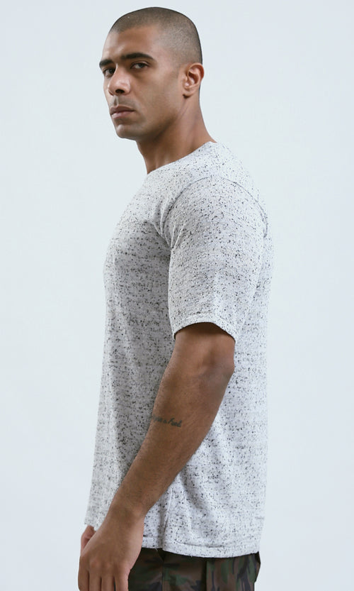 O190391 - Crew Neck Comfort Heather Light Grey Tee