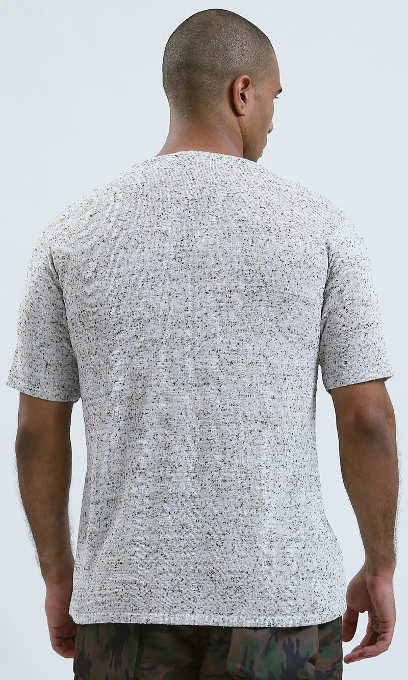 O190391 - Crew Neck Comfort Heather Light Grey Tee