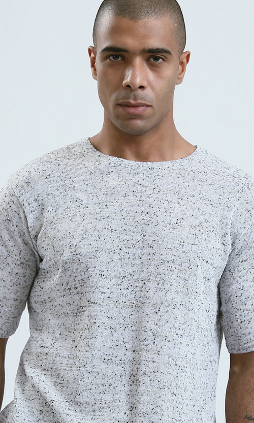 O190391 - Crew Neck Comfort Heather Light Grey Tee