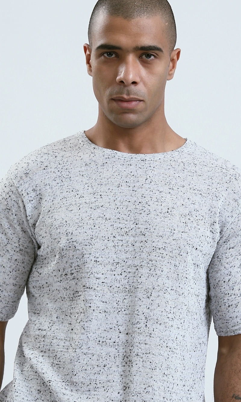 O190391 - Crew Neck Comfort Heather Light Grey Tee
