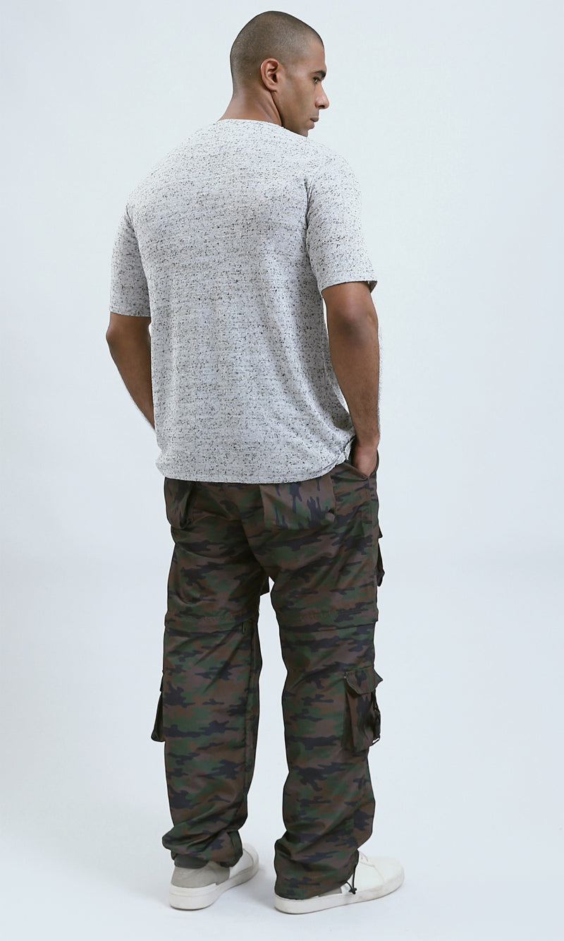 O190391 - Crew Neck Comfort Heather Light Grey Tee