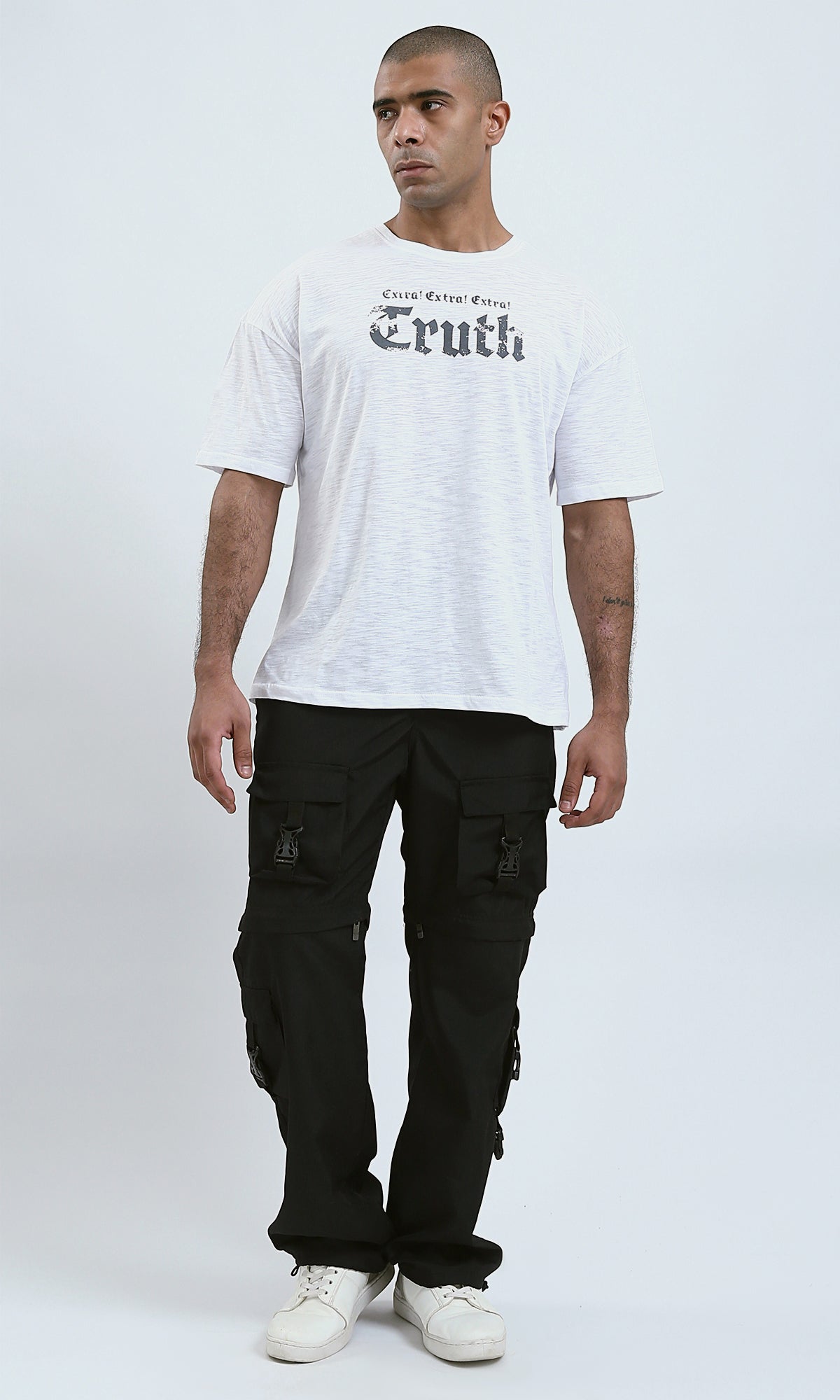 O190733 - Heather White Short Sleeves Comfy Tee