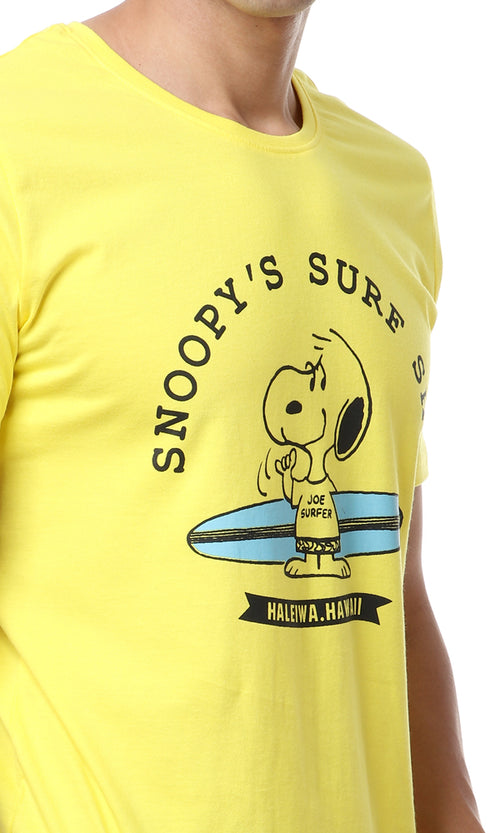 تيشيرت مطبوع برقبة دائرية سهل الارتداء