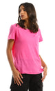 93008 Basic Lightweight Round Fuchsia Tee