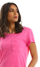 93008 Basic Lightweight Round Fuchsia Tee