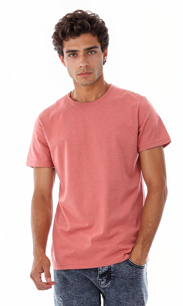 94621 Slip On Basic Half Sleeves T-Shirt - Heather Red