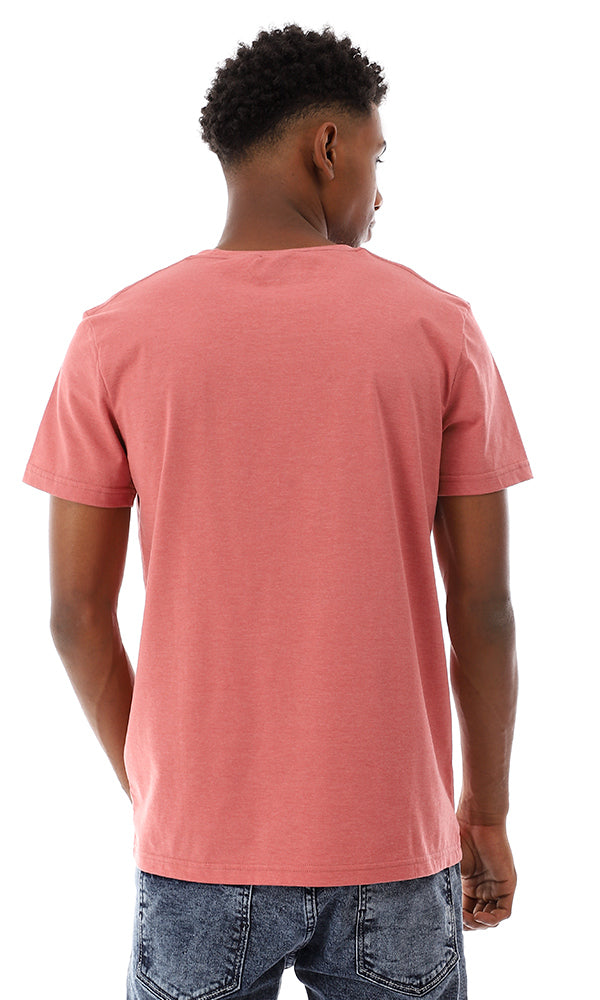 94621 Slip On Basic Half Sleeves T-Shirt - Heather Red