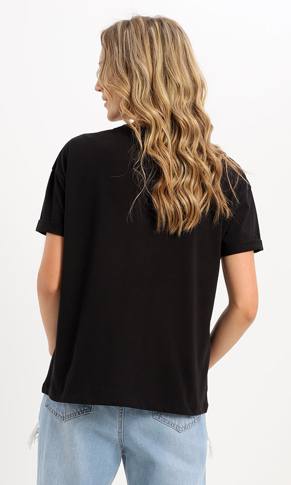 Shiny Pineapple Oversized Crew-Neck Tee - 94962