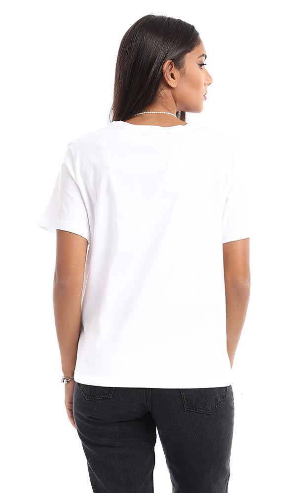 95320 " Get Lost In The Wild" Printed White Tee