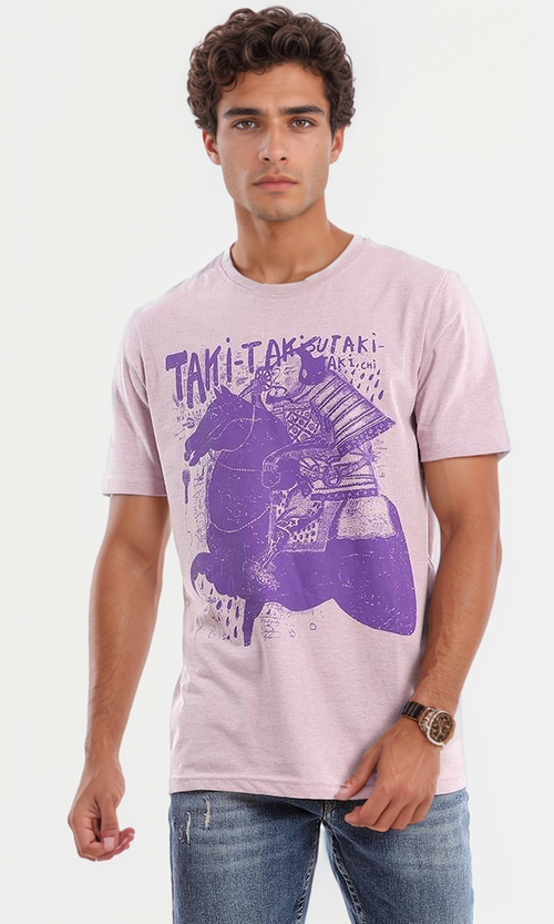 95547 Crew Neck Heather Lilac Trendy Tee