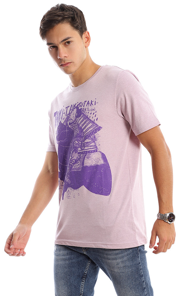 95547 Crew Neck Heather Lilac Trendy Tee