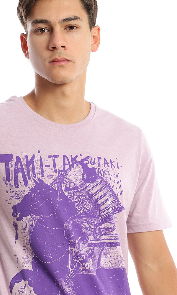 95547 Crew Neck Heather Lilac Trendy Tee