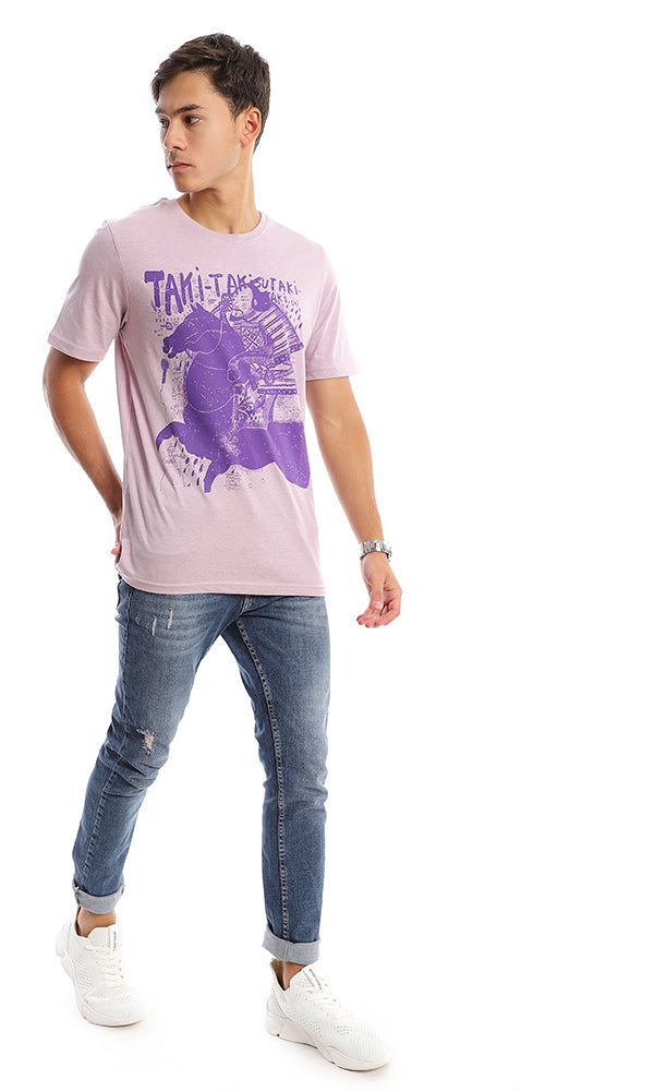 95547 Crew Neck Heather Lilac Trendy Tee