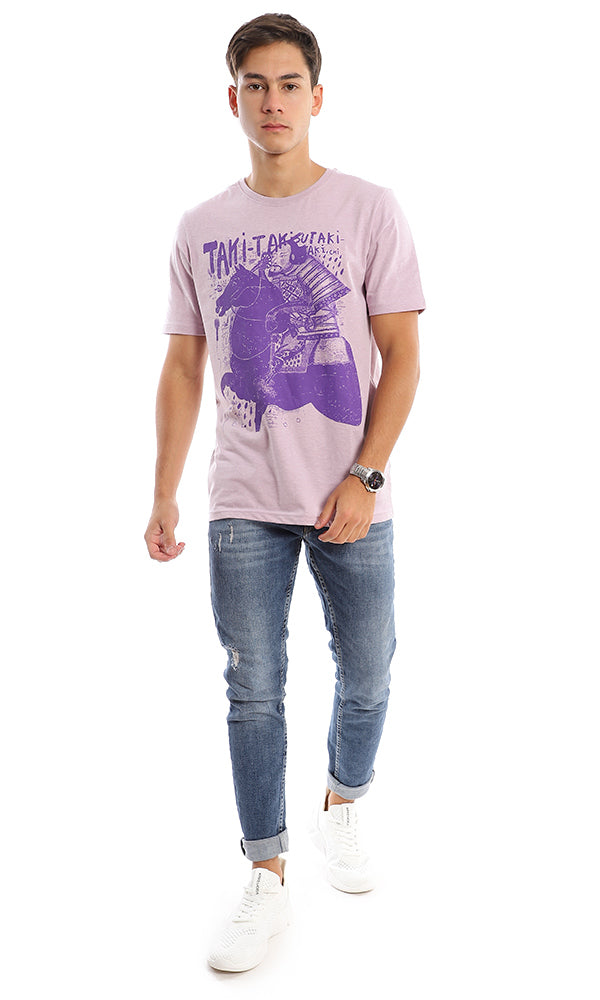 95547 Crew Neck Heather Lilac Trendy Tee