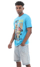 95576 "Don'T Mess With Me" Tiger Printed Turquoise Tee
