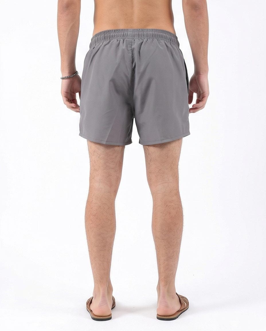 Ravin Men's Signature Bull Embroidered Swim Shorts – Charcoal Grey - 95675