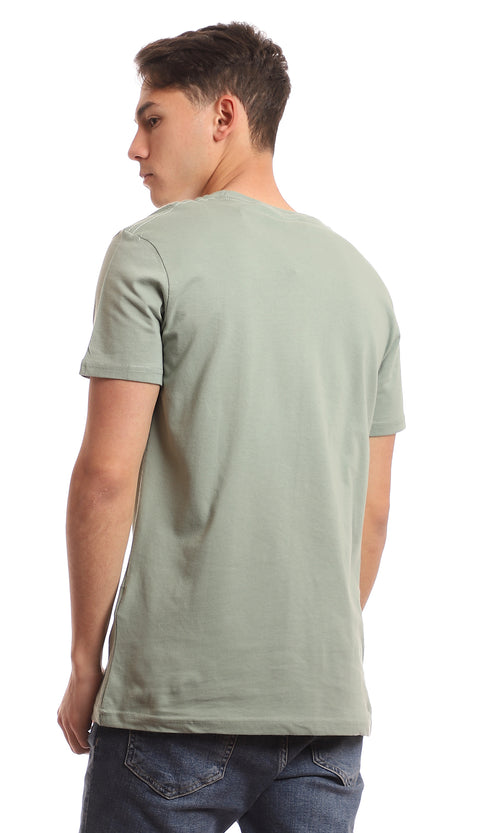 Essential Crew-Neck Dark Mint Jersey Tee - 97689