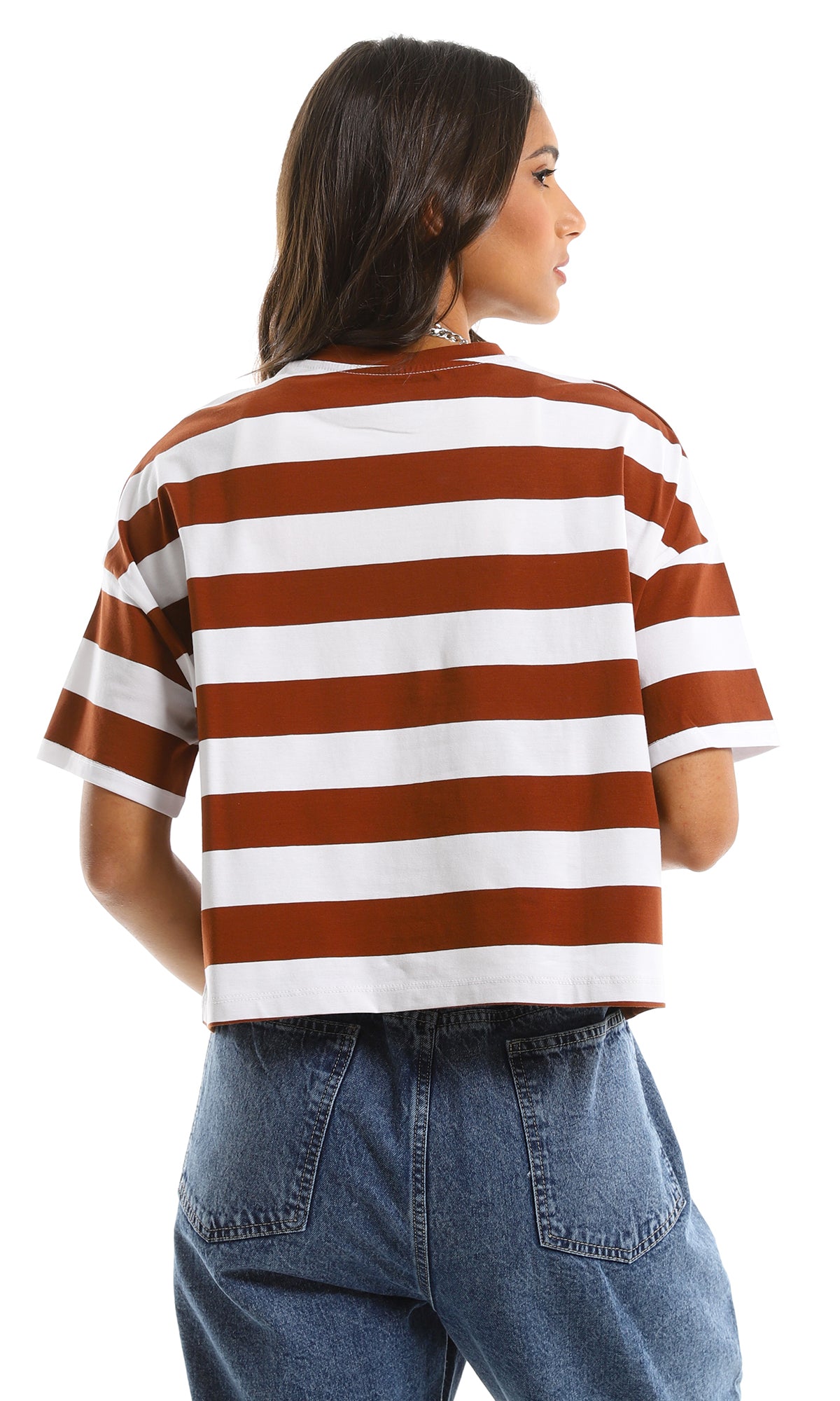 Malibu Sunset Striped Graphic Crop Top - 98060