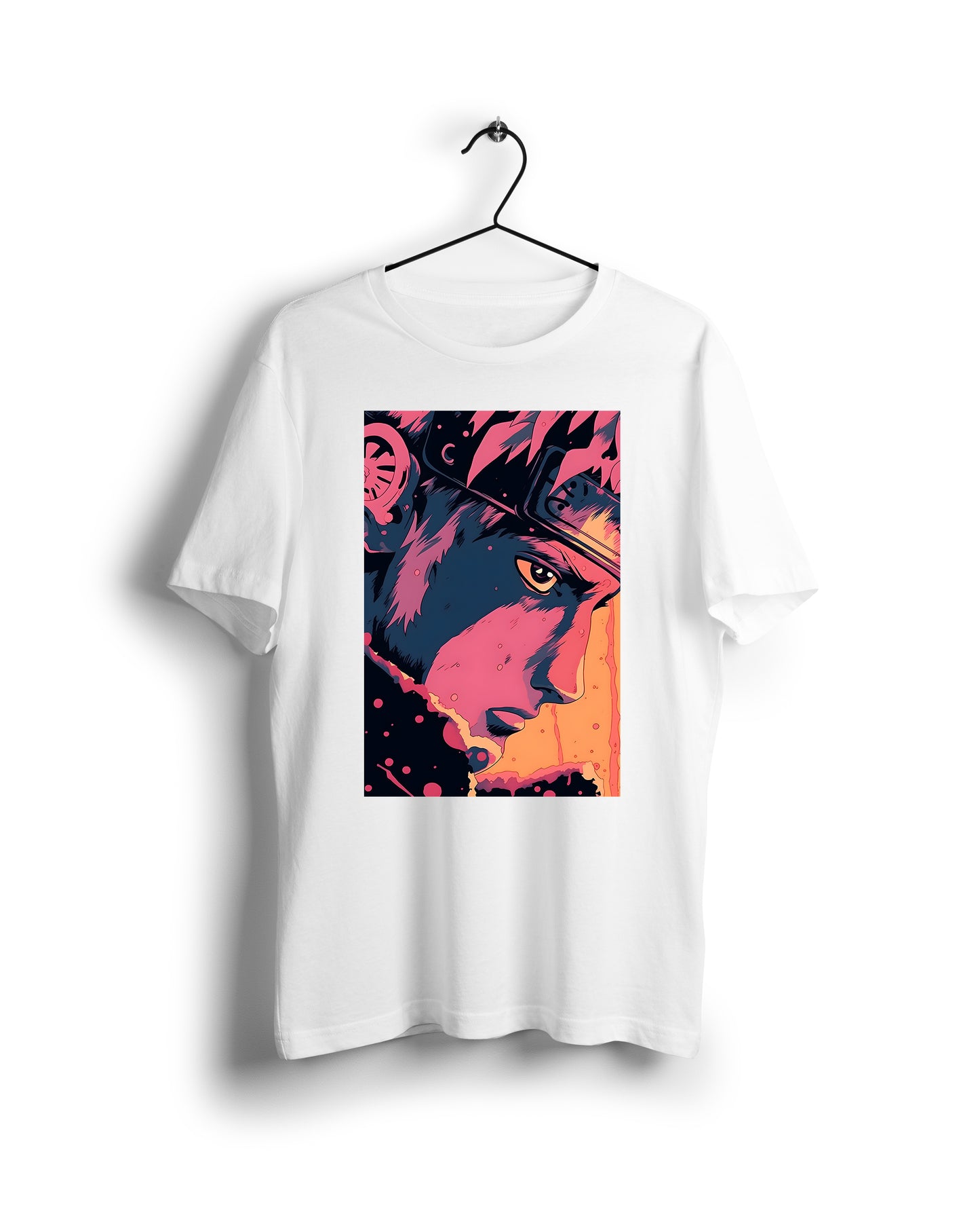 Naruto Uzumaki Collage Tee: Oda-Inspired Artwork Extravaganz - Digital Graphics Basic T-shirt White