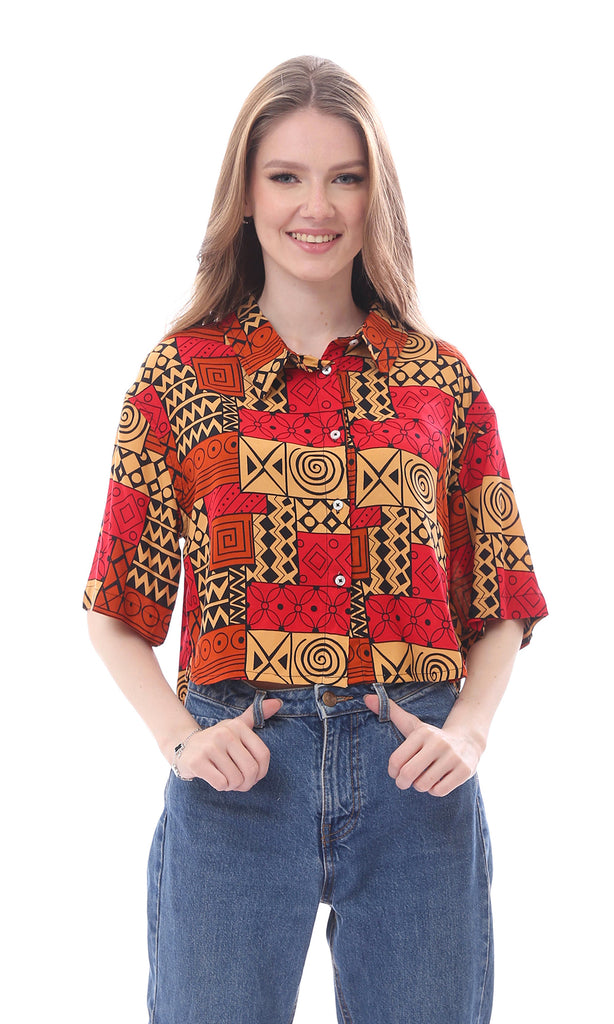 O167015 Women Short Sleeve Shirt