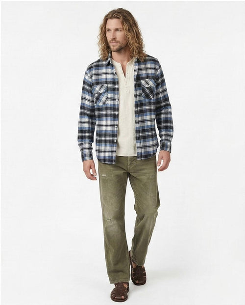 Tartan Winter Shirt With Front Patched Pockets - Black & Red - O175724