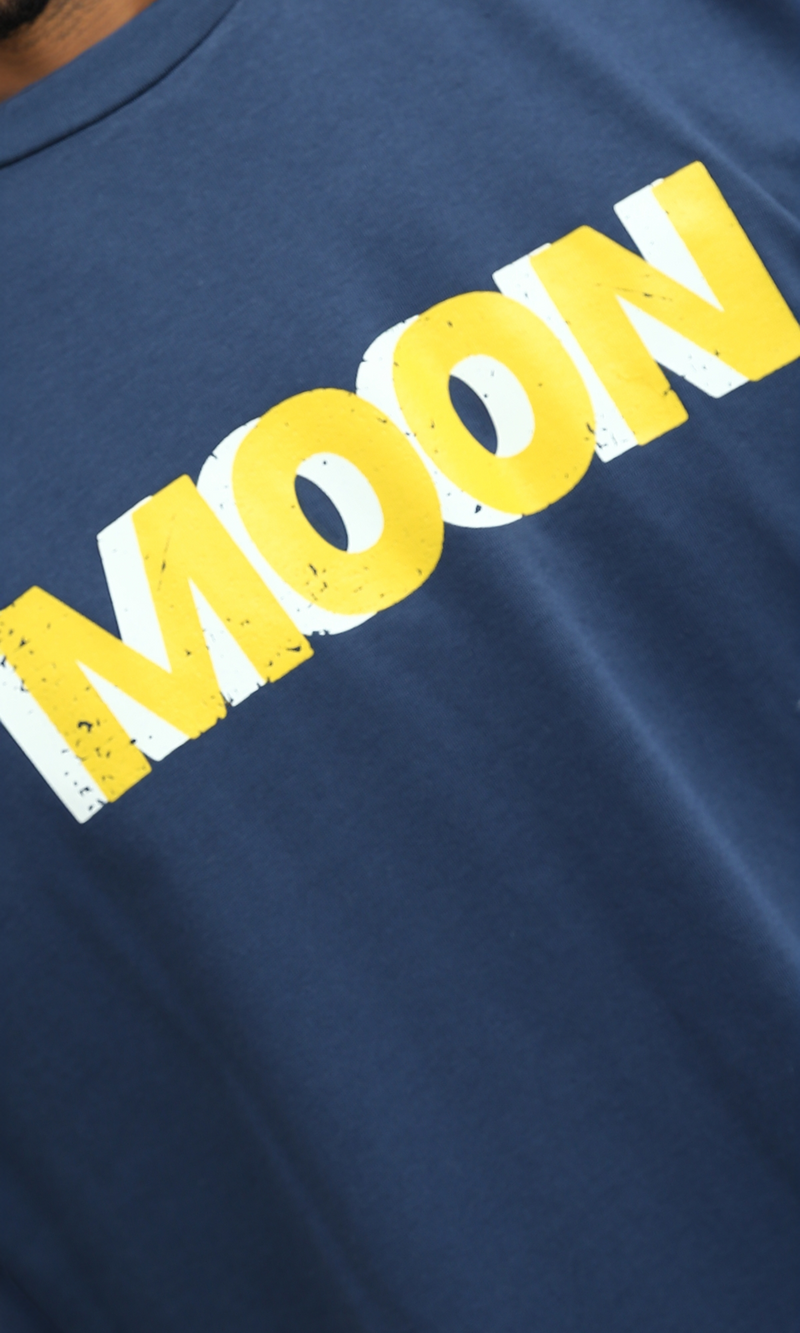 O182395 "Moon" Elbow Sleeves Jeans Blue Tee