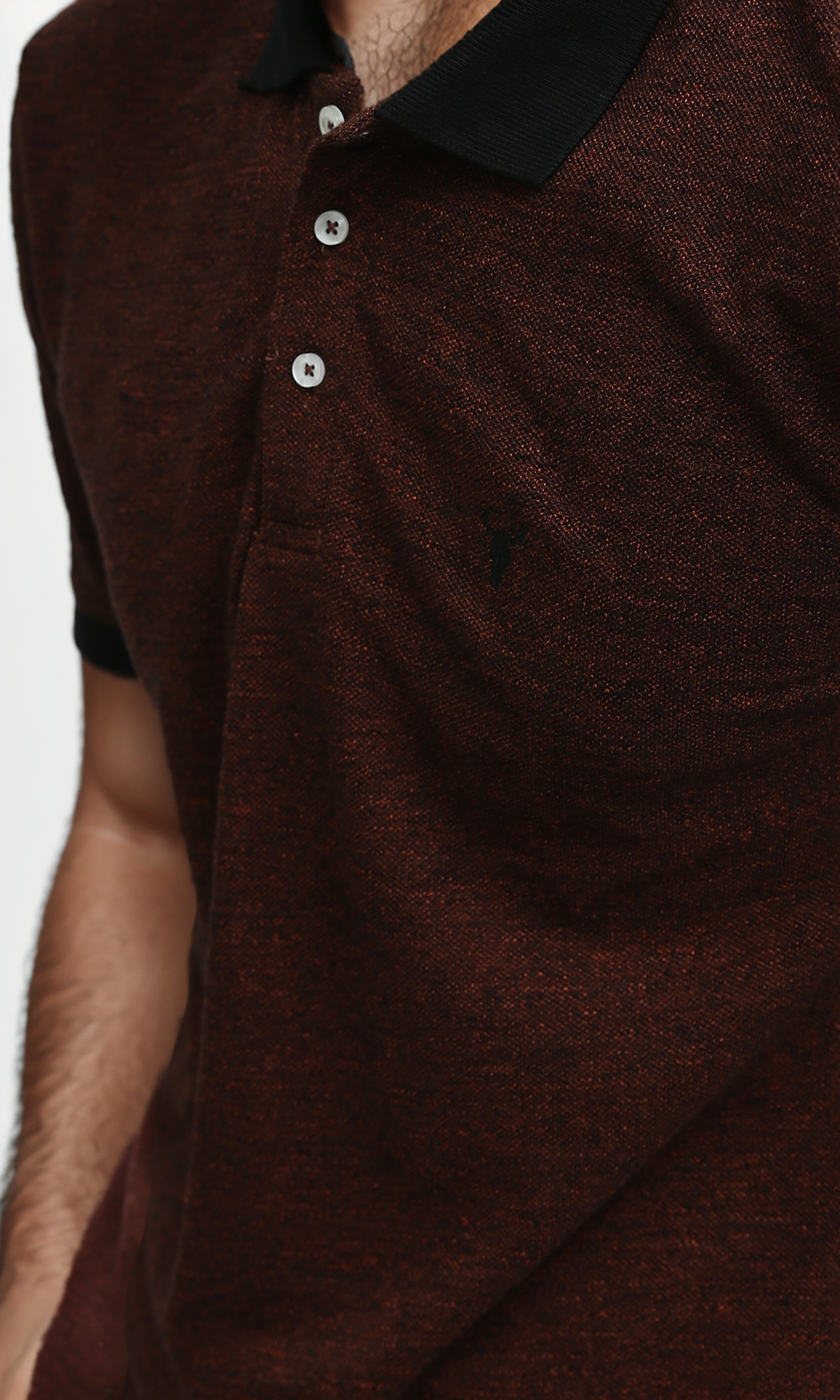 O192571 Heather Dark Burgundy Polo Shirt