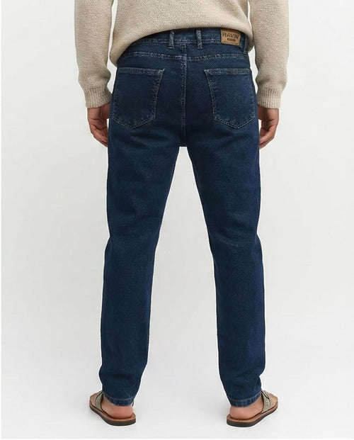 Ravin Men's Slim-Tapered Indigo Denim – Deep Wash Artisanal Finish - O192890