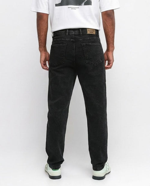 Premium Black Slim Fit Jeans - 100% Cotton Men's Denim - RAVIN - O192891