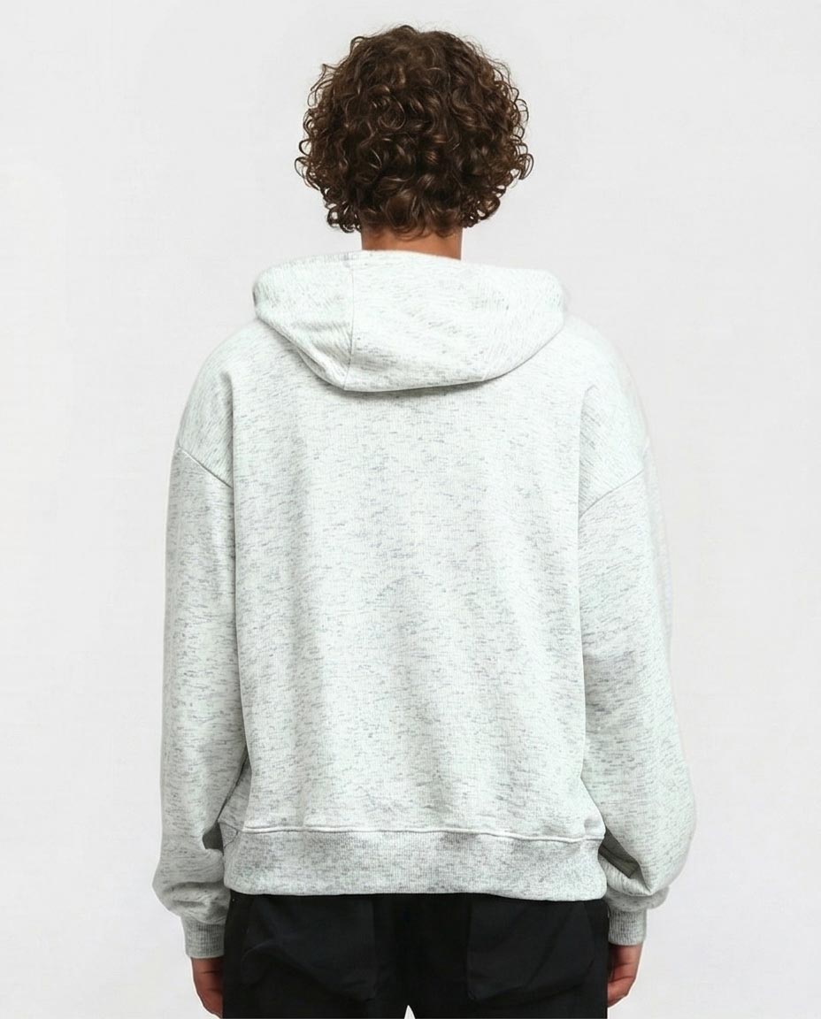 Ravin Men’s "NY Yonkers" Speckled Fleece Hoodie – Light Grey - o197311