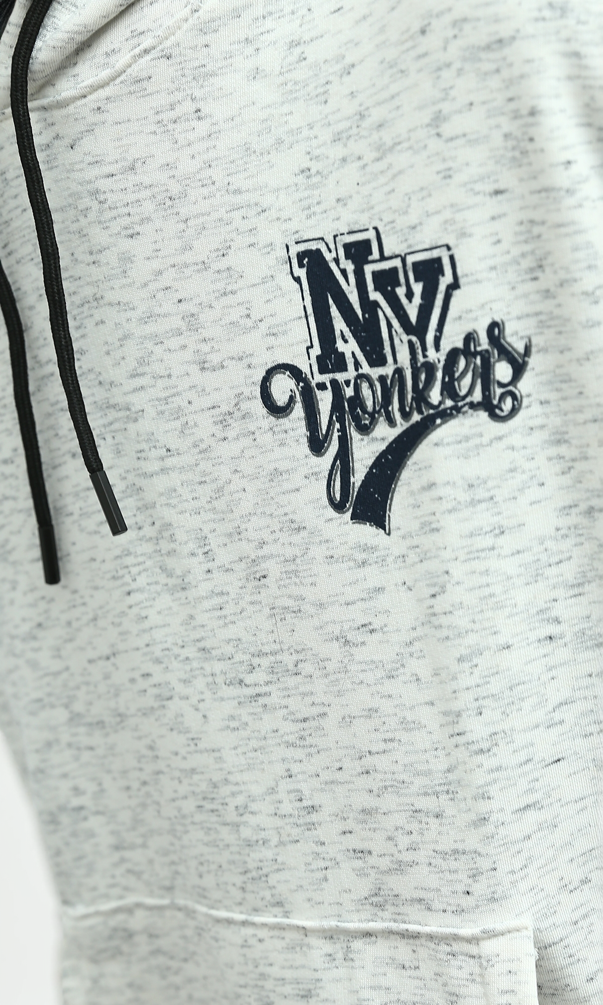 Ravin Men’s "NY Yonkers" Speckled Fleece Hoodie – Light Grey - o197311