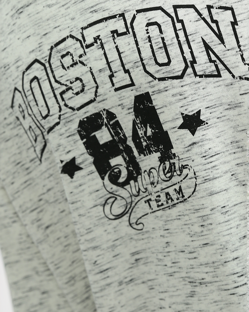 Ravin Men's "Boston 84" Slub Knit Oversized Hoodie - Oatmeal Heather - o197323
