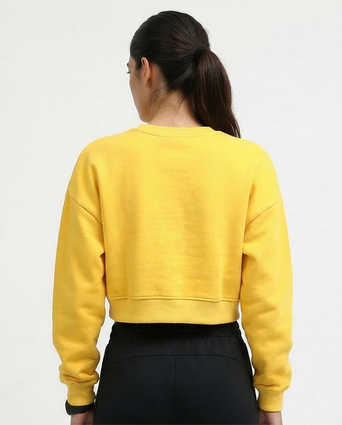 Ravin Wilderness Graphic Cropped Sweatshirt - Yellow - o198166