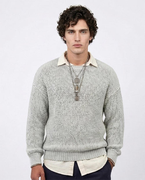 Ravin Men's Crewneck Waffle-Knit Sweater - Classic Fit - O198300