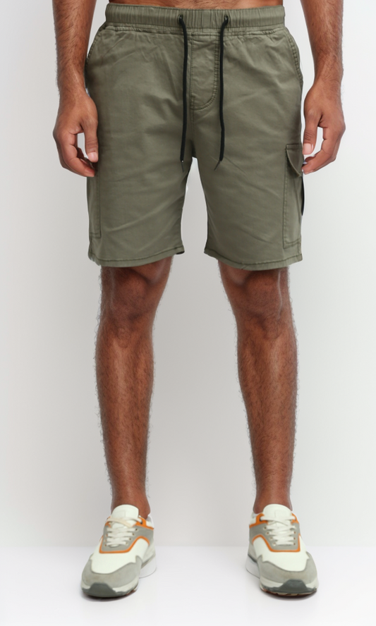 O198683 Regular Fit Bermuda Shorts With Cargo Pocket - Khaki