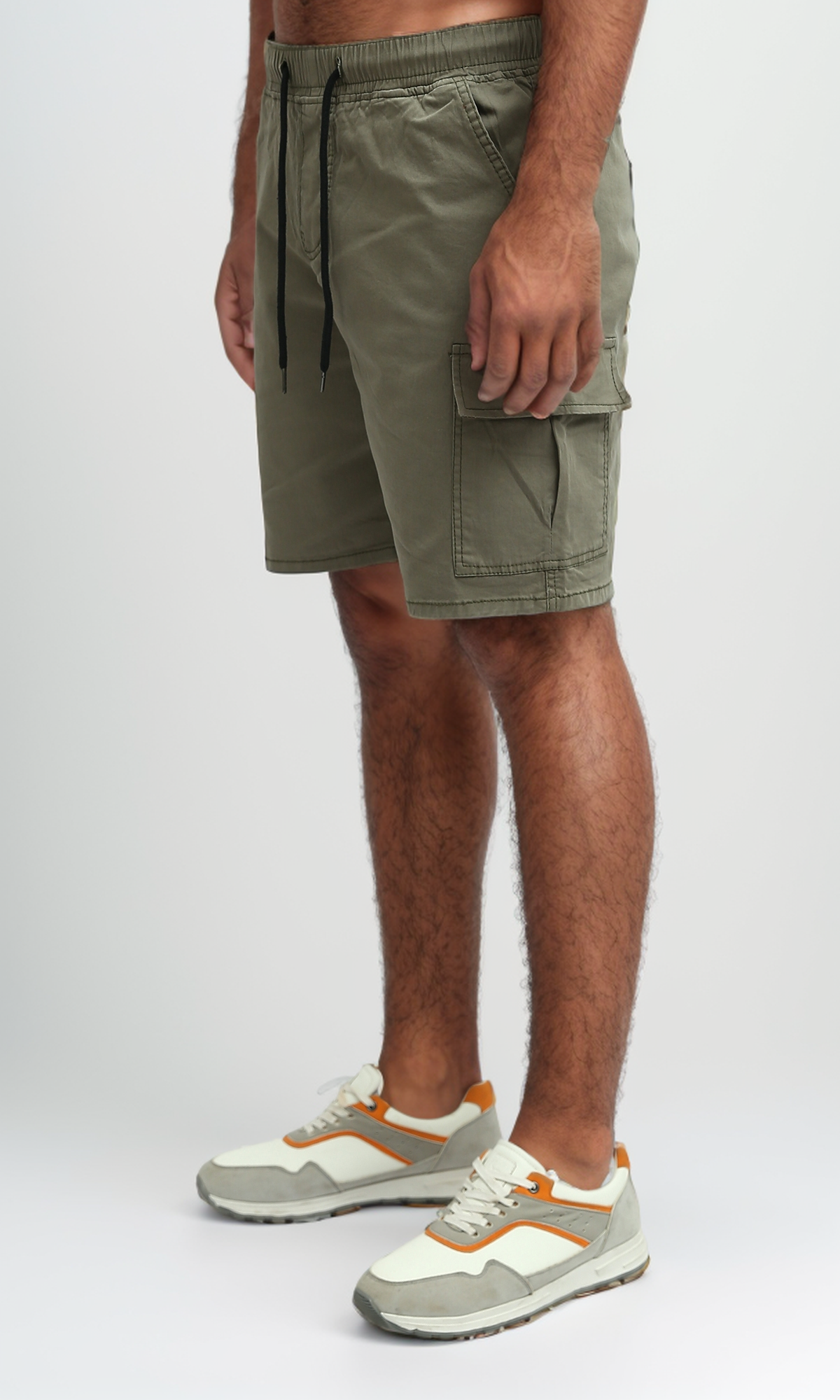 O198683 Regular Fit Bermuda Shorts With Cargo Pocket - Khaki