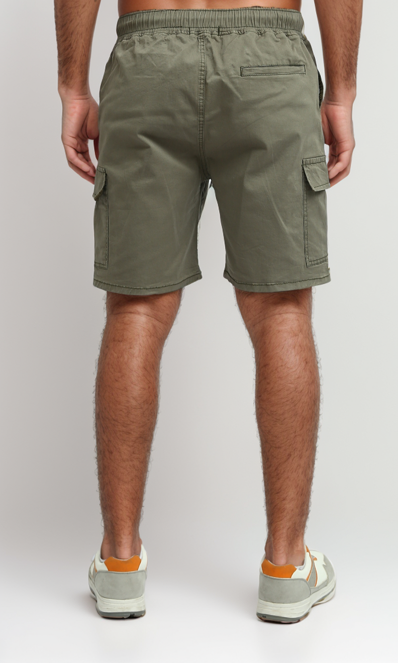 O198683 Regular Fit Bermuda Shorts With Cargo Pocket - Khaki