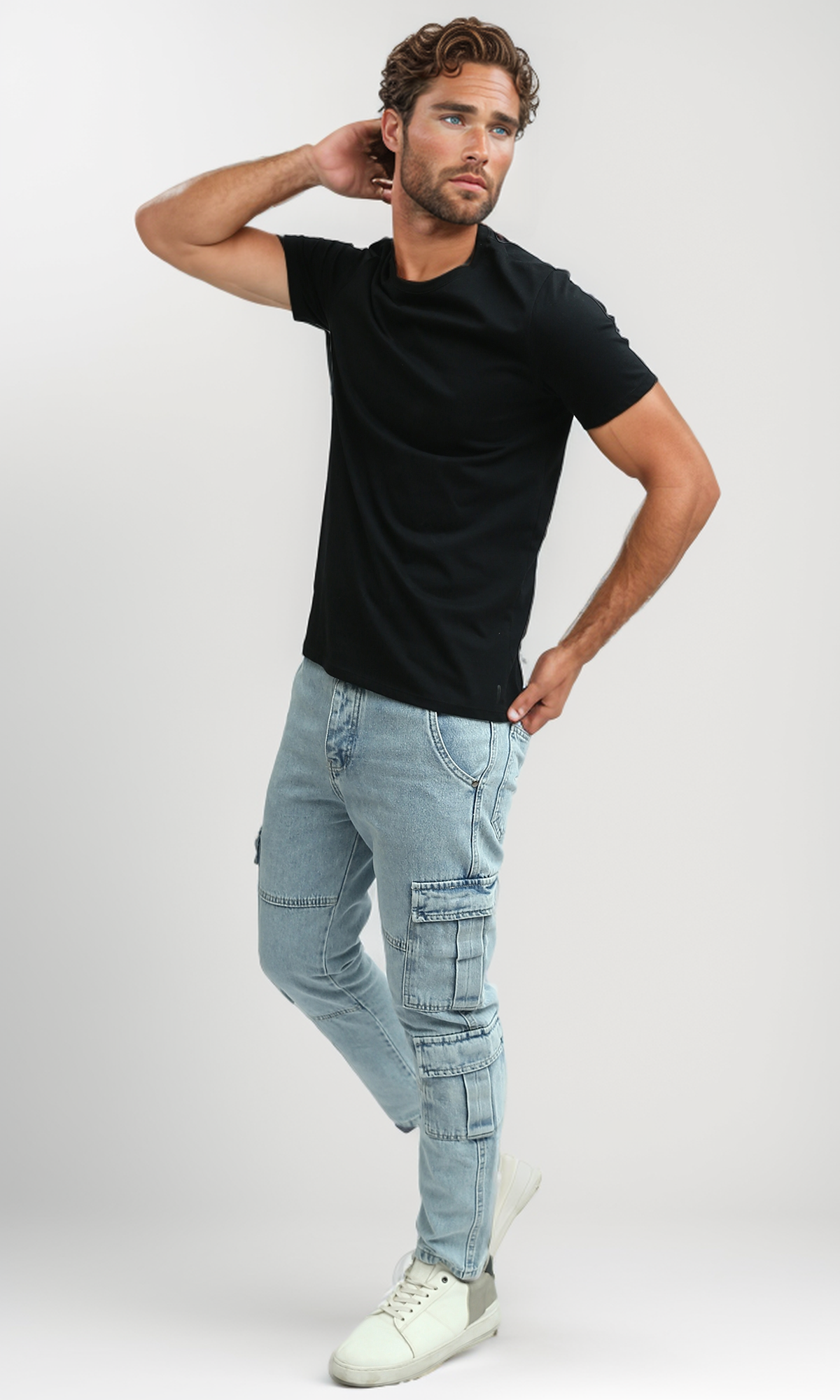 O198964 Slim Fit Cargo Pocket Jeans