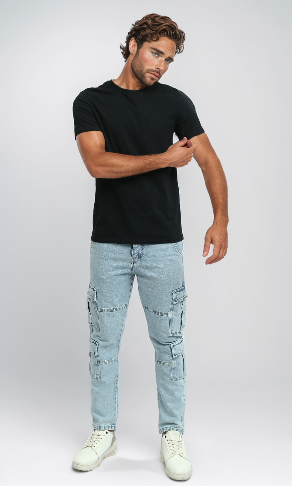 O198964 Slim Fit Cargo Pocket Jeans