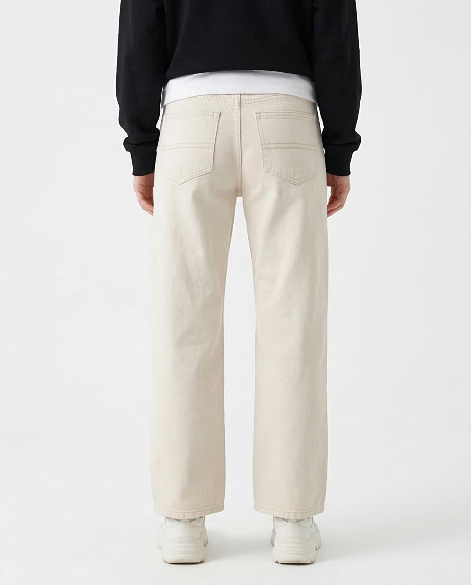 Ravin Women's High-Waist Wide-Leg Utility Carpenter Pants - Ecru - O202341