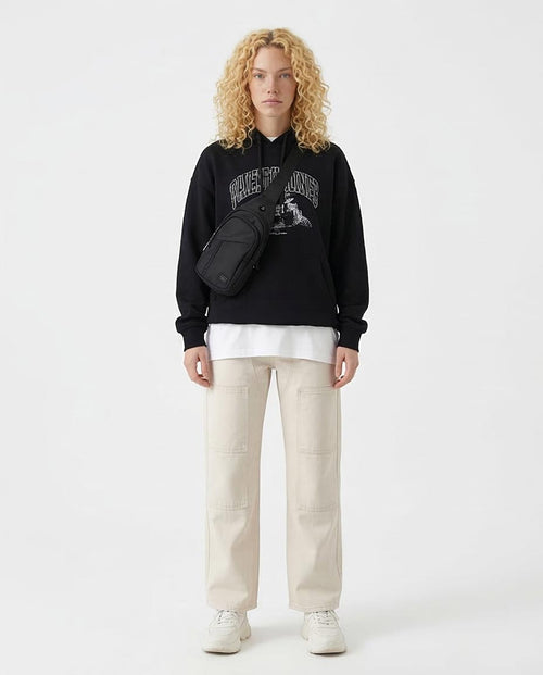 Ravin Women's High-Waist Wide-Leg Utility Carpenter Pants - Ecru - O202341