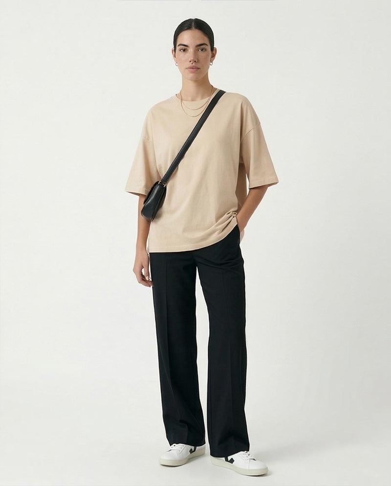Ravin Oversized Heavyweight Cotton T-Shirt in Sand - O203152
